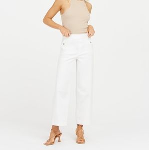 Spanx Stretch Twill Cropped Wide Leg Pant